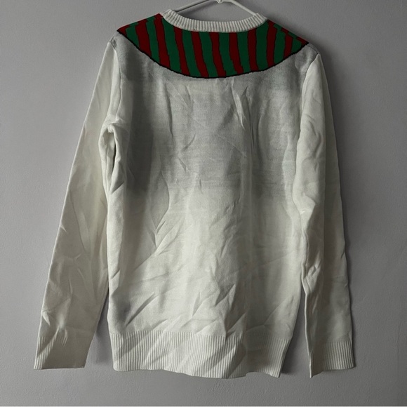 NWT MAD Engine Festive Snowman with Scarf Sweater Medium - Picture 5 of 10